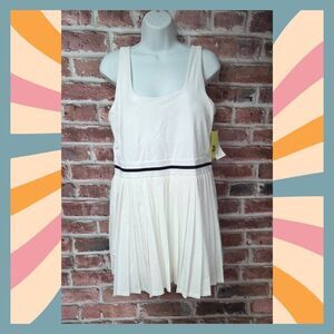 all in motion White Mini Dress with Black Waistband